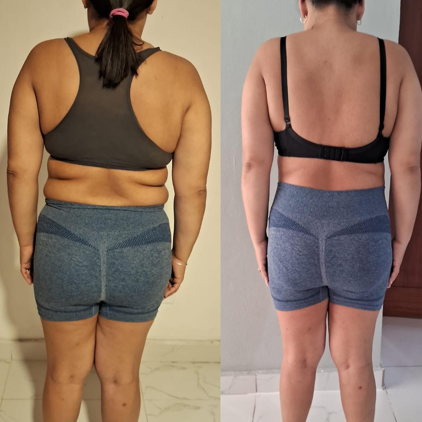 Antes y después de Esther, -10kg en 3 meses