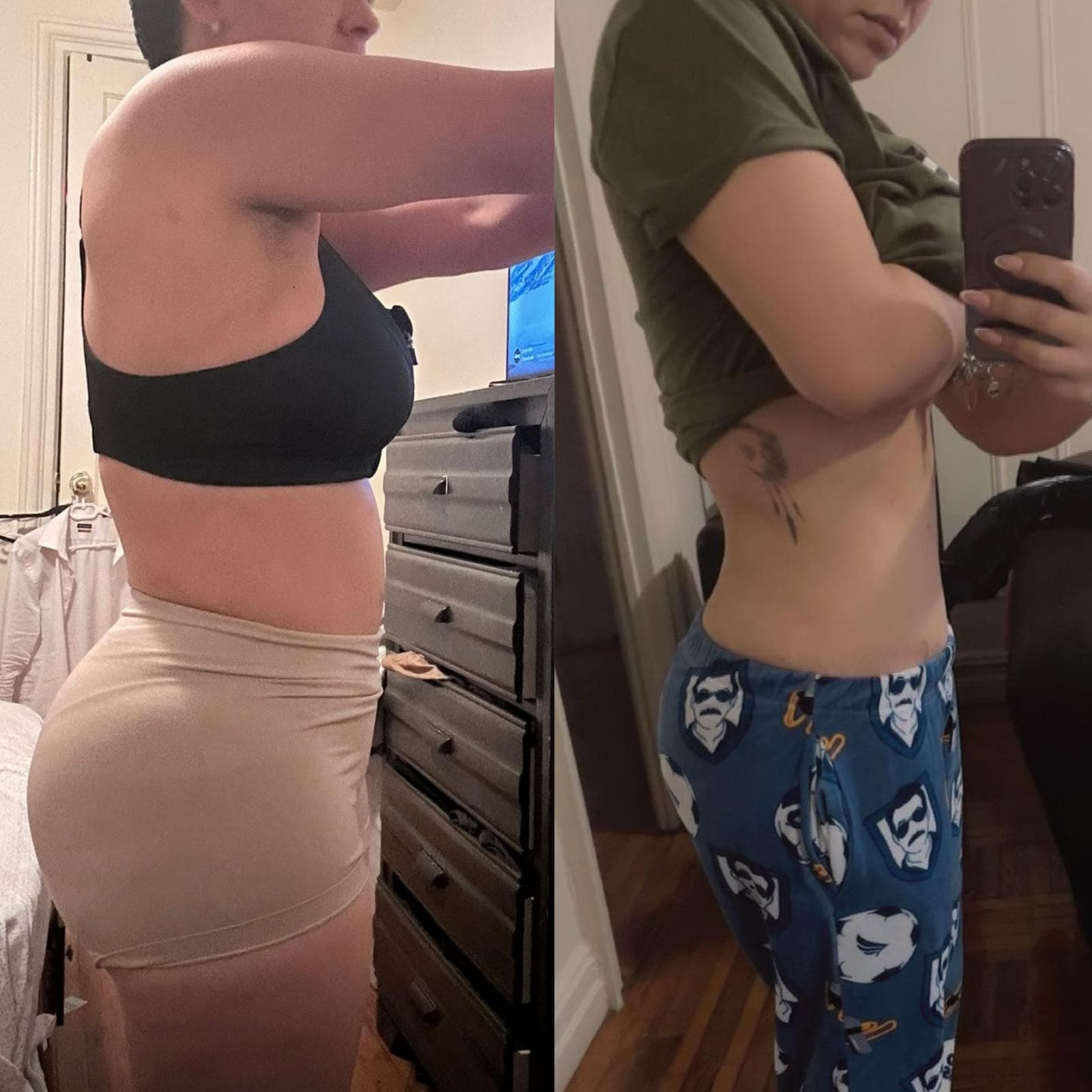 Antes y después de Karla, -7kg en 2 meses