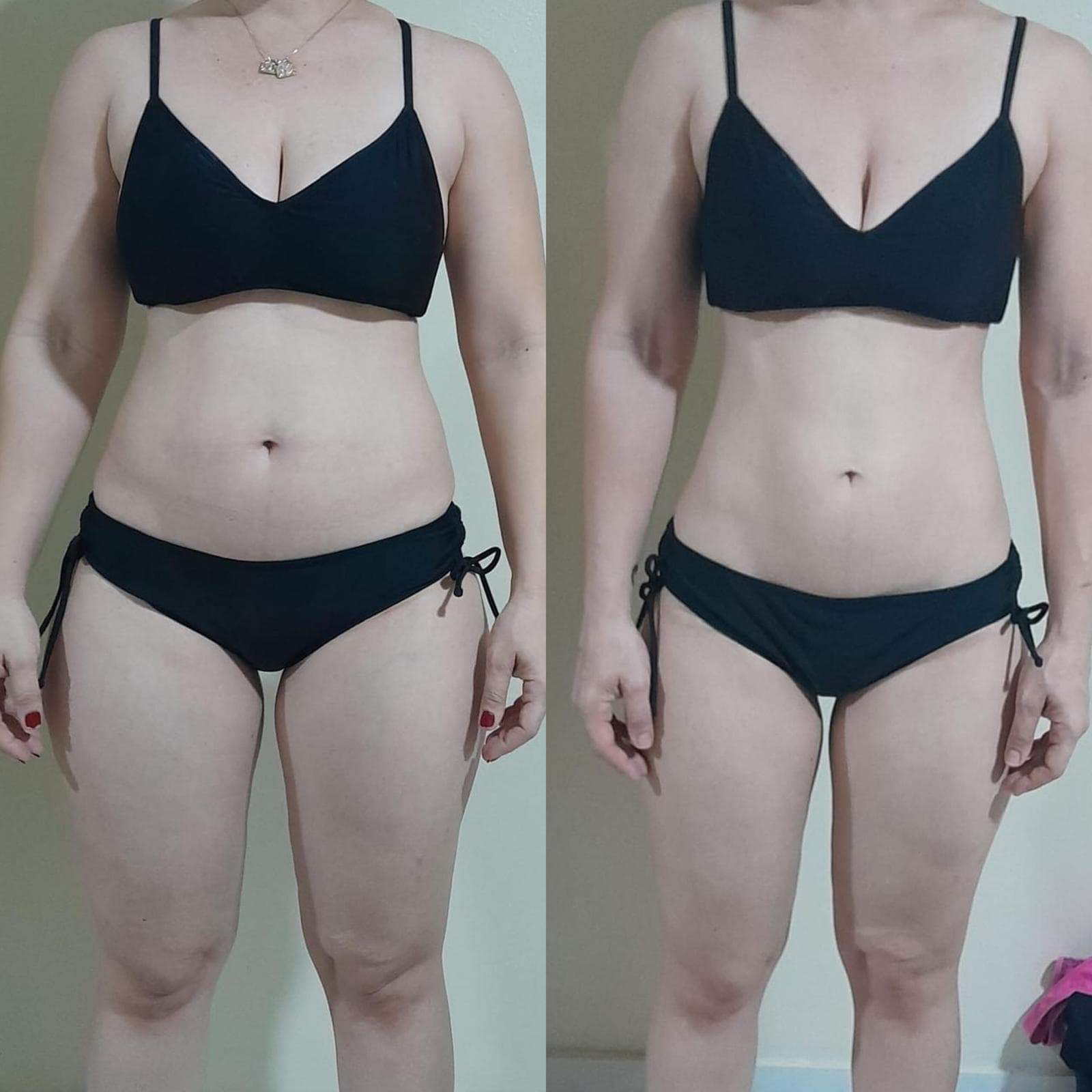 Antes y después de Perla, -6kg en 2 meses