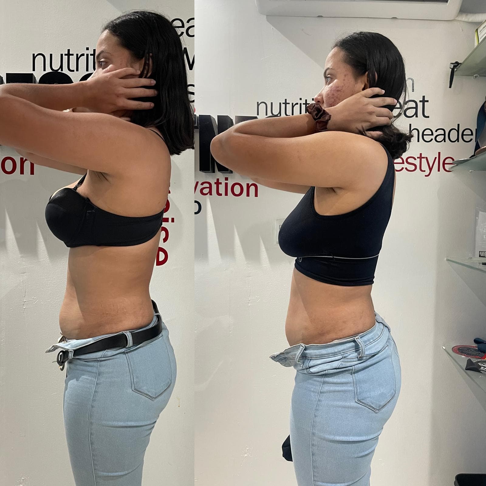 Antes y después de Sofia, -6kg en 2 meses