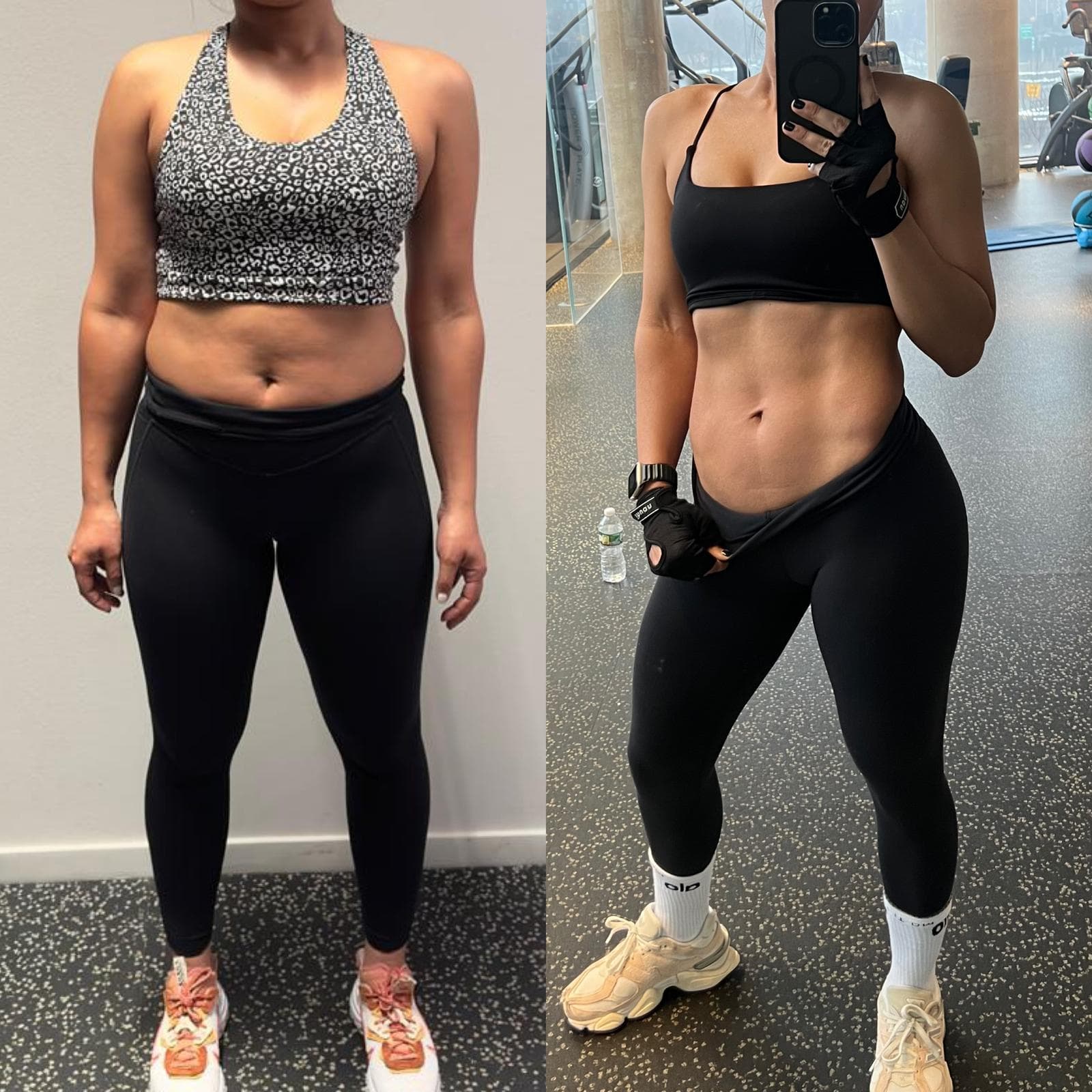 Antes y después de Yessica, -8kg en 4 meses